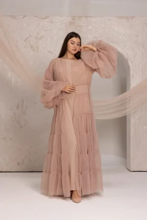 AHLAAM TULLE ABAYA