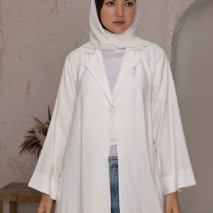 HIND LINEN TRENCH ABAYA
