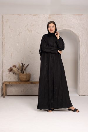 NORA LACE LINEN ABAYA
